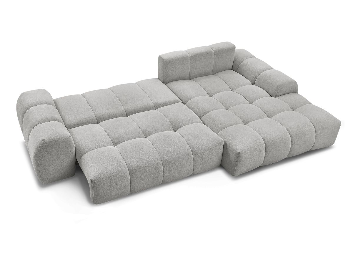 Canapé d'angle convertible coffre EVEREST tissu chiné