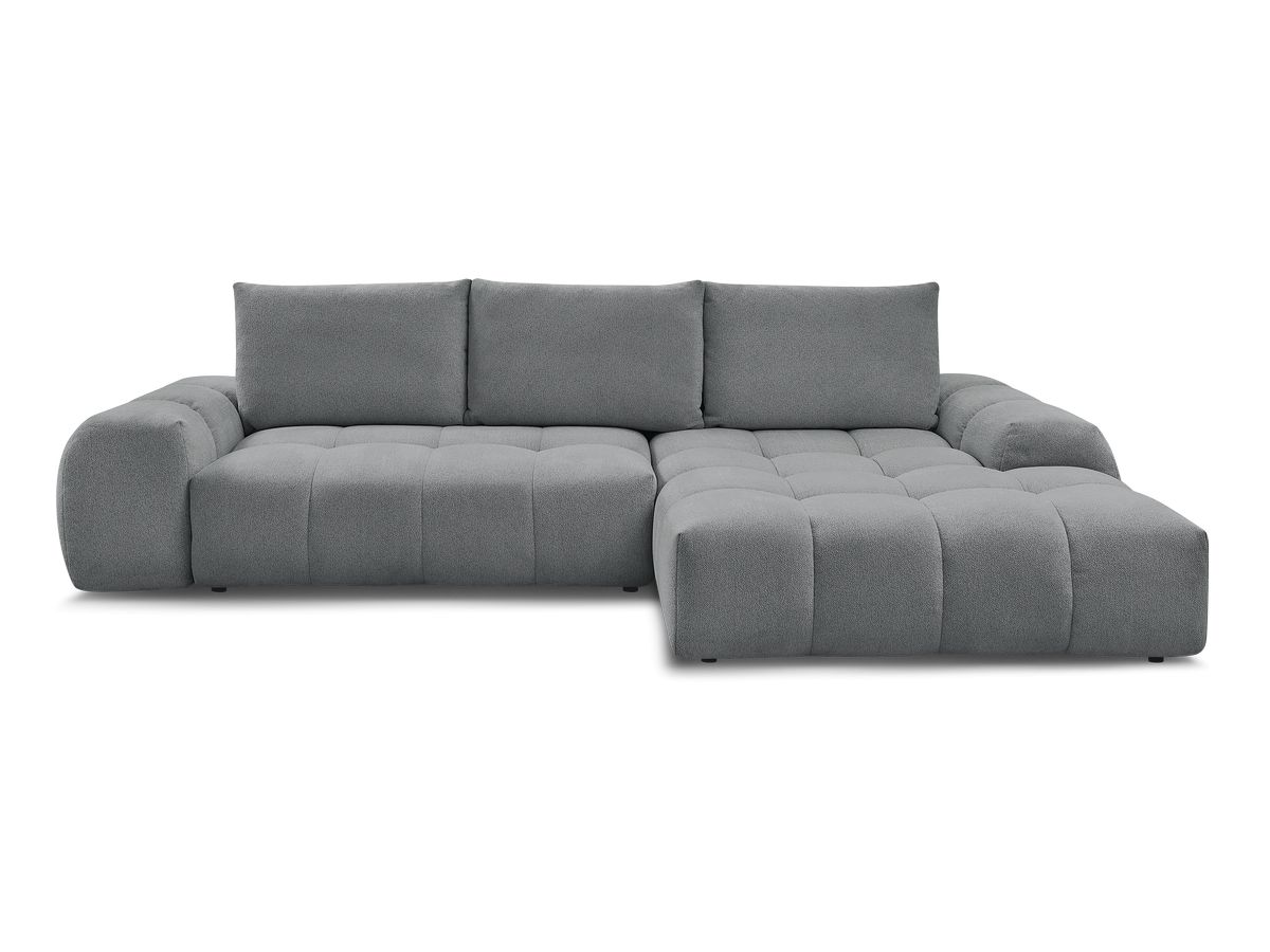 Canapé d'angle convertible coffre EVEREST tissu chiné