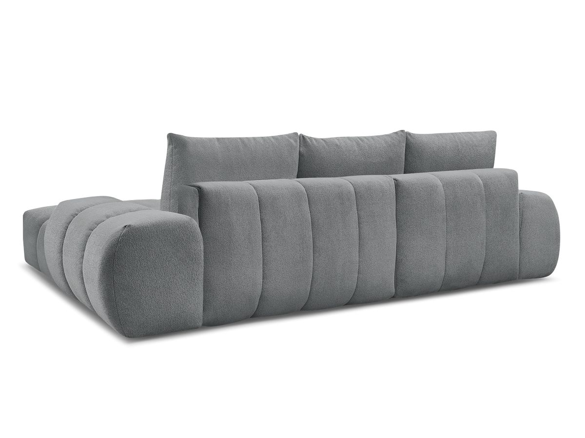 Canapé d'angle convertible coffre EVEREST tissu chiné