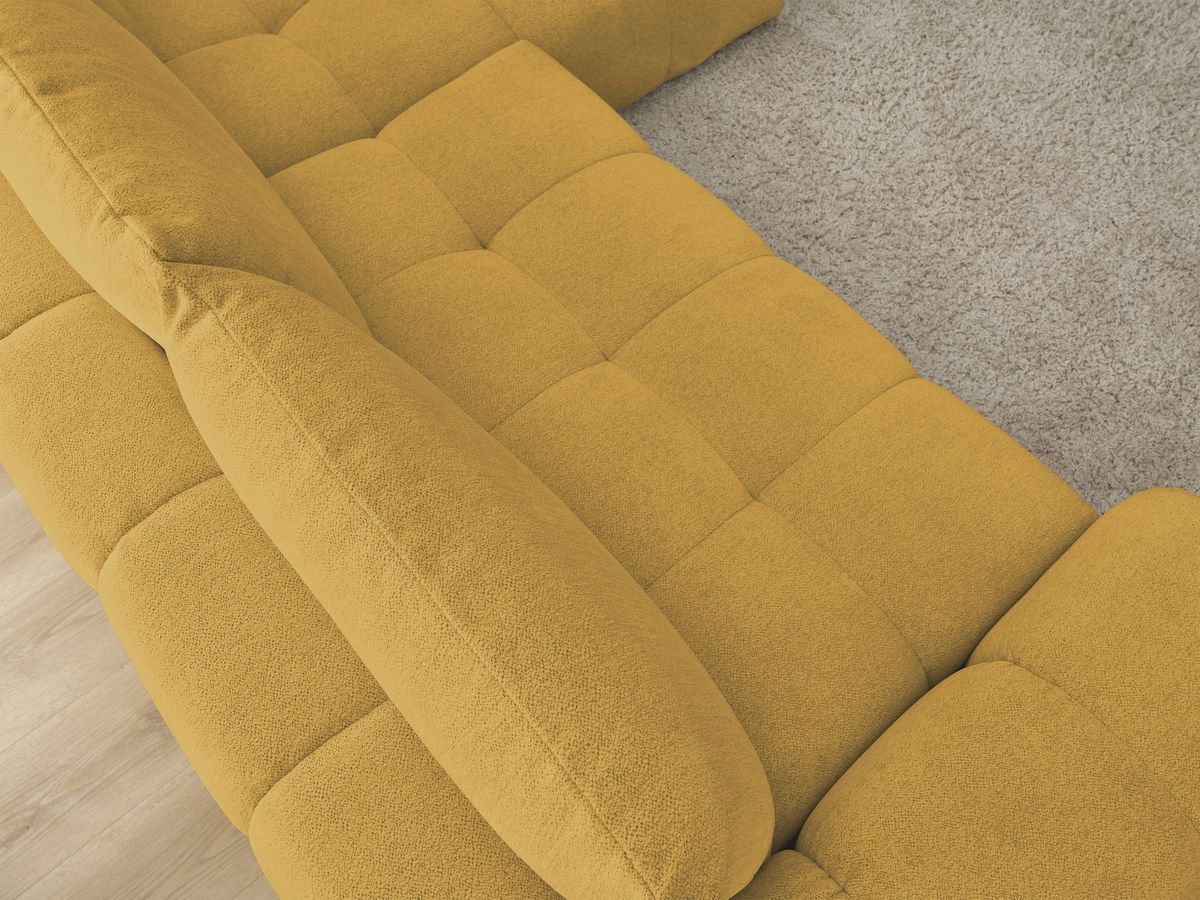 Canapé d'angle convertible coffre EVEREST tissu chiné