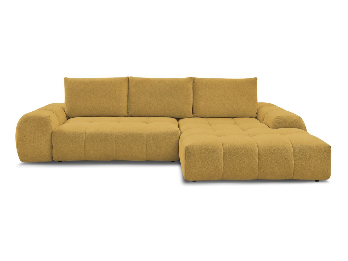 Canapé d'angle convertible coffre EVEREST tissu chiné