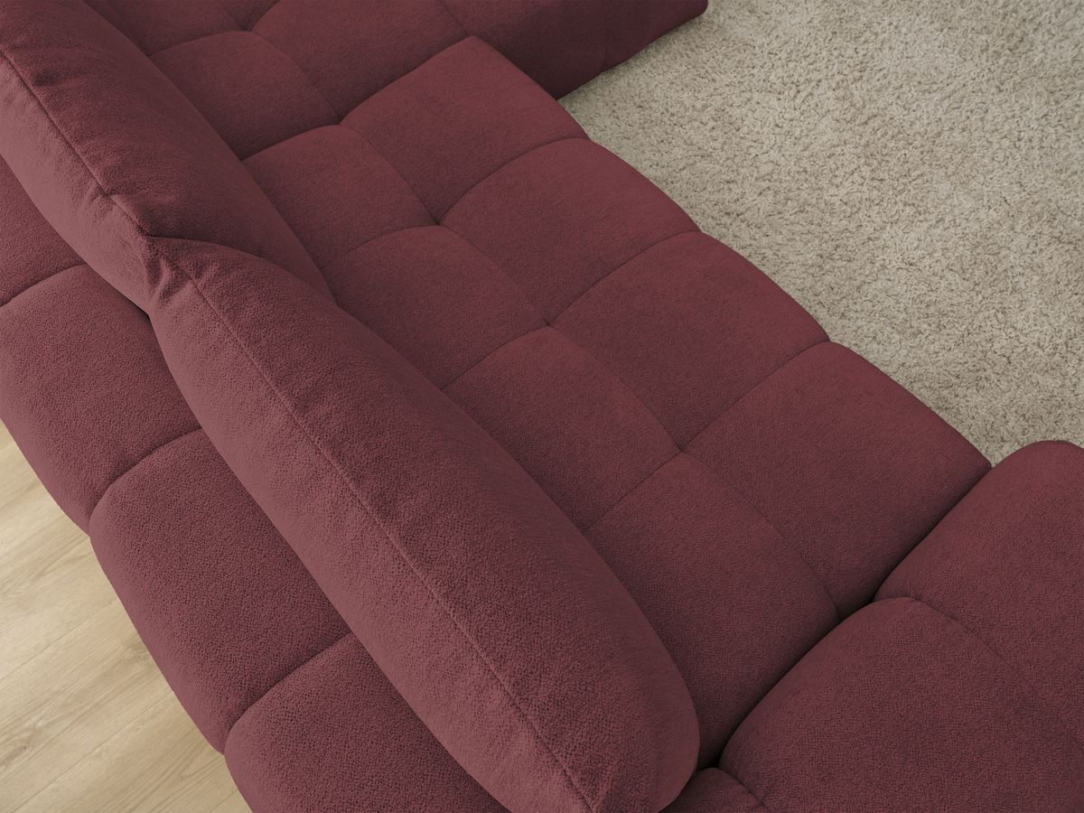 Canapé d'angle convertible coffre EVEREST tissu chiné