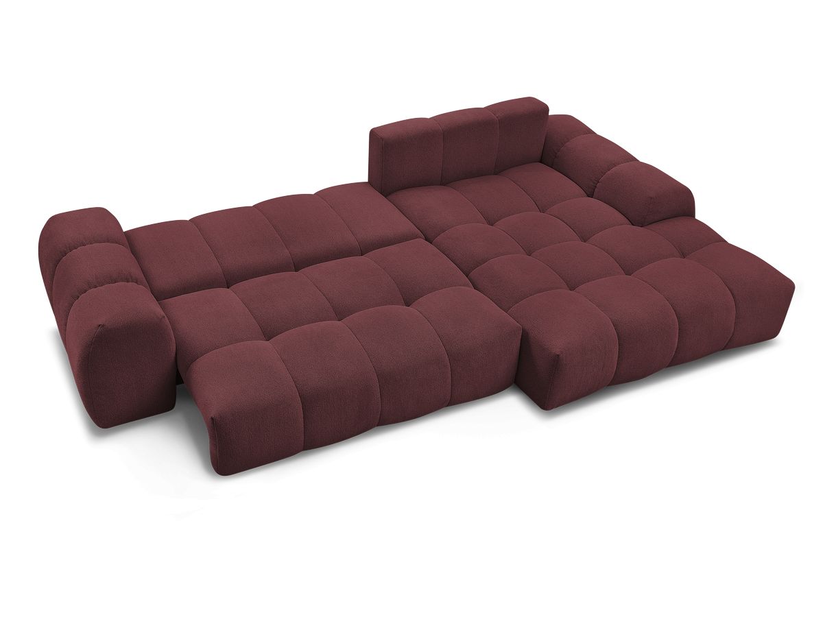 Canapé d'angle convertible coffre EVEREST tissu chiné