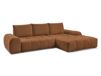 Canapé d'angle convertible coffre EVEREST tissu chiné
