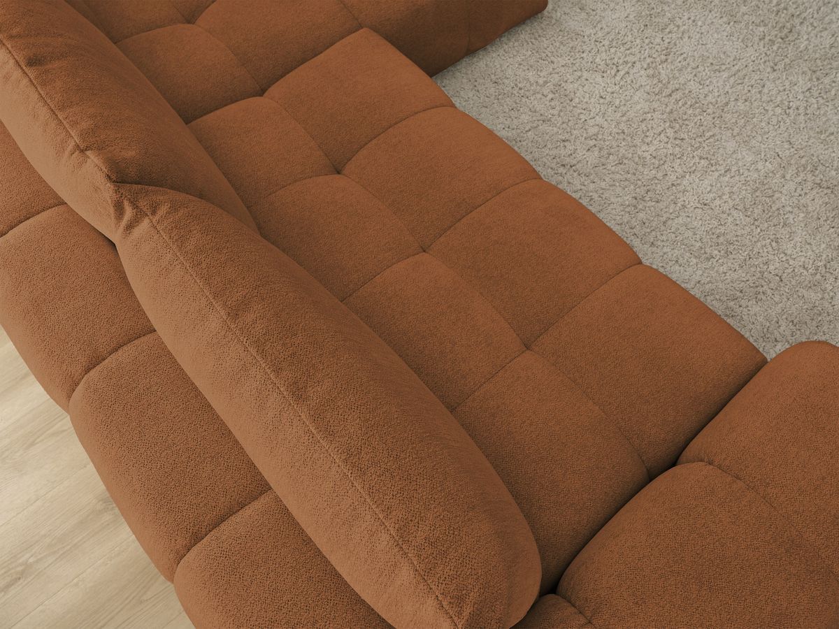 Canapé d'angle convertible coffre EVEREST tissu chiné
