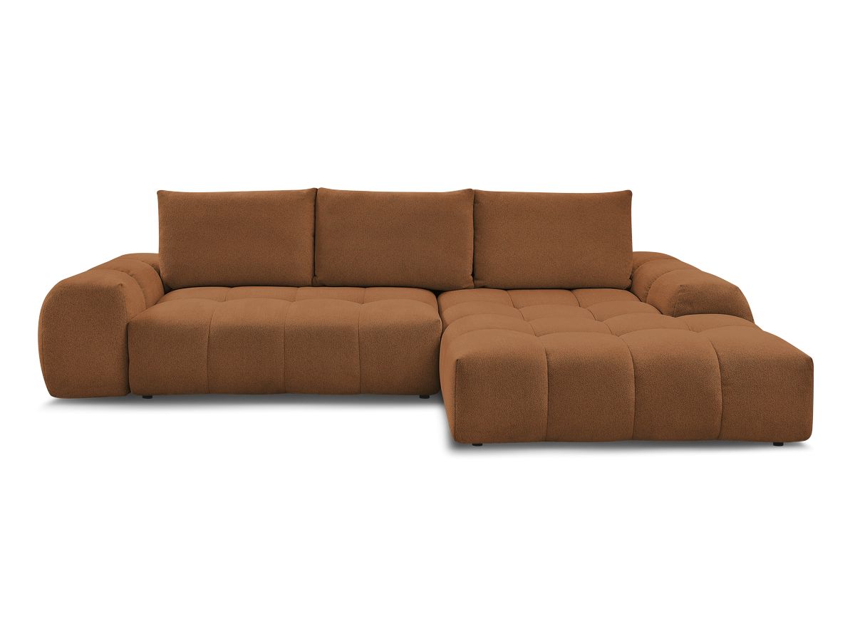 Canapé d'angle convertible coffre EVEREST tissu chiné