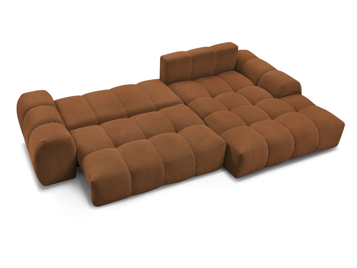 Canapé d'angle convertible coffre EVEREST tissu chiné