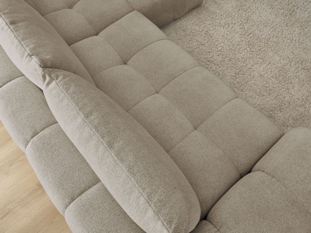 Canapé d'angle convertible coffre EVEREST tissu chiné