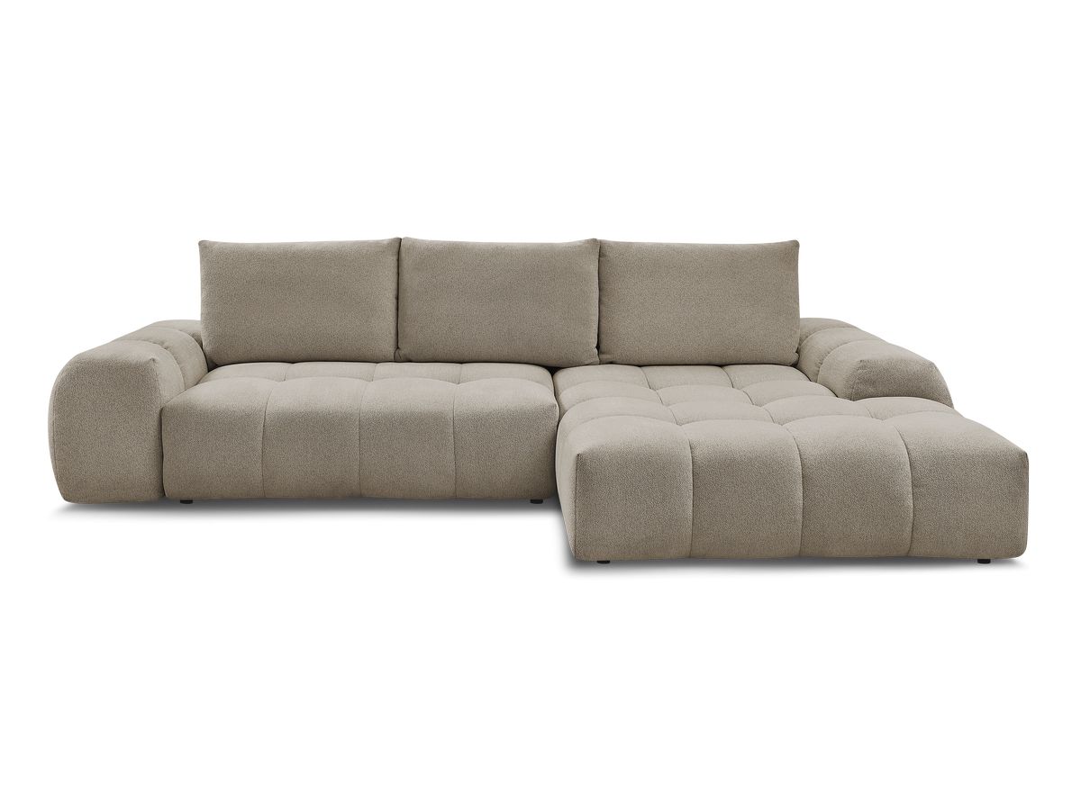 Canapé d'angle convertible coffre EVEREST tissu chiné