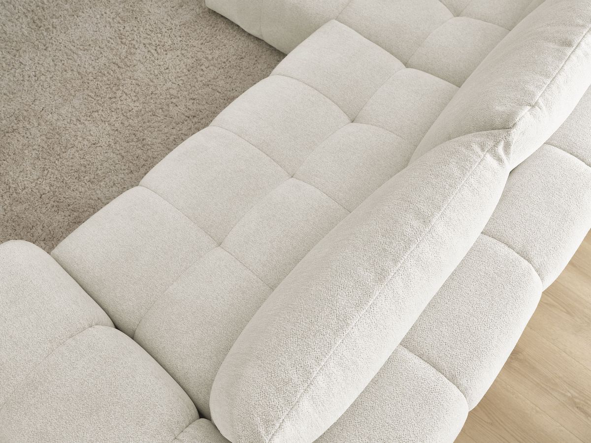 Canapé d'angle convertible coffre EVEREST tissu chiné