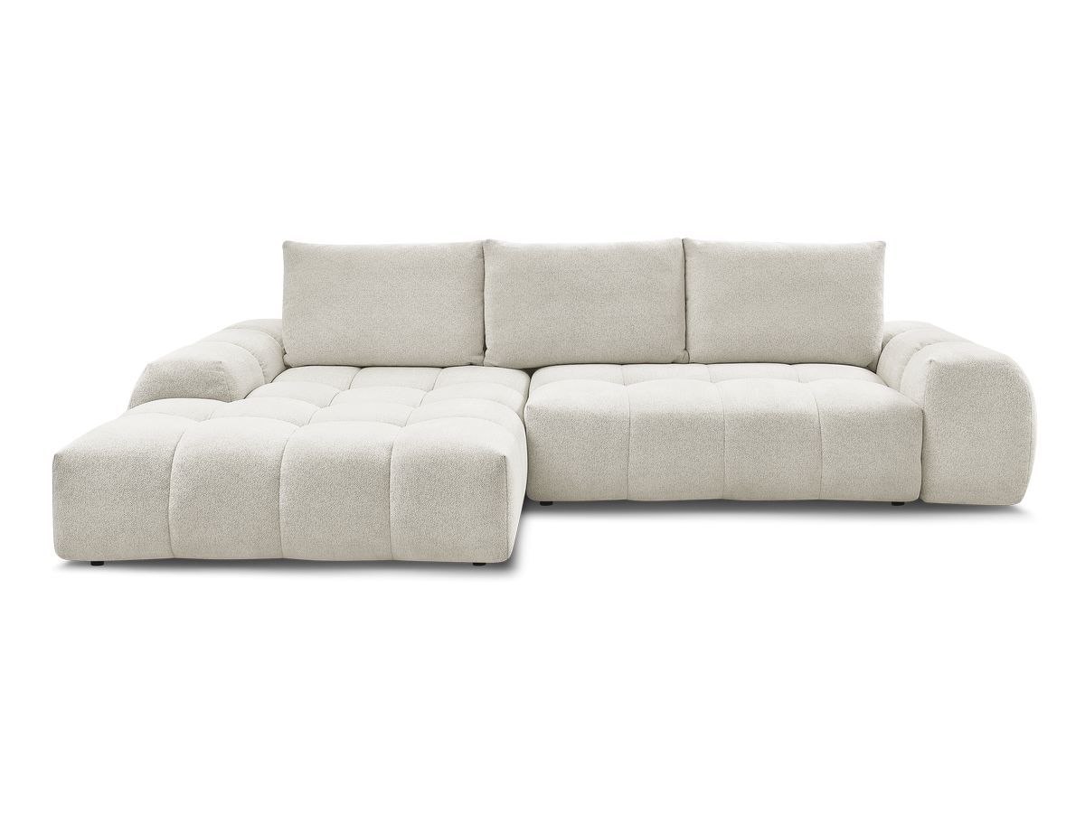 Canapé d'angle convertible coffre EVEREST tissu chiné