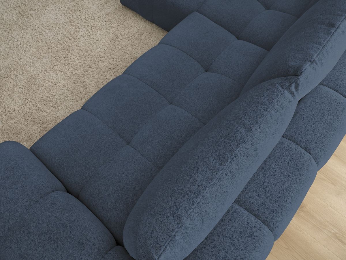 Canapé d'angle convertible coffre EVEREST tissu chiné