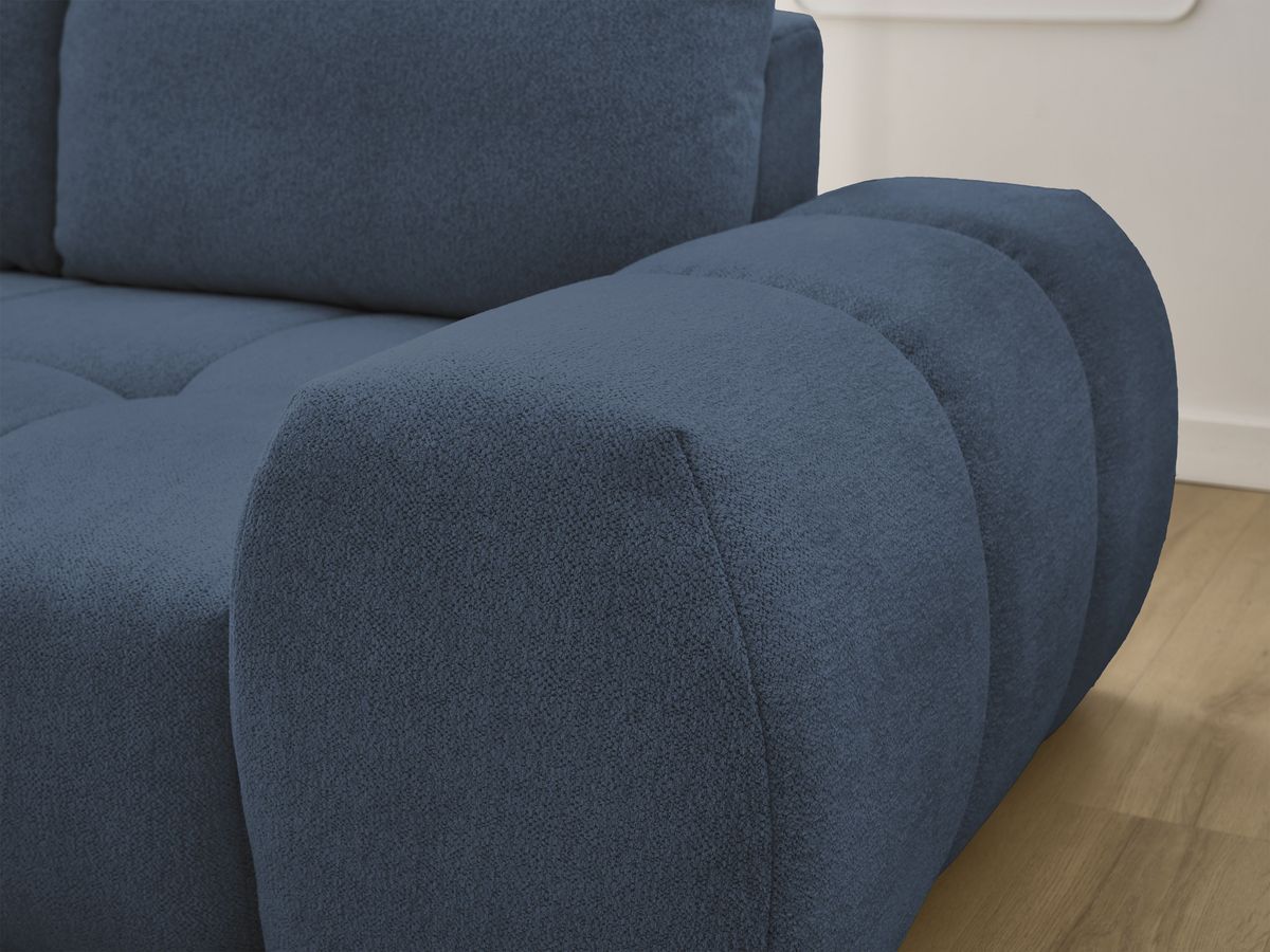 Canapé d'angle convertible coffre EVEREST tissu chiné