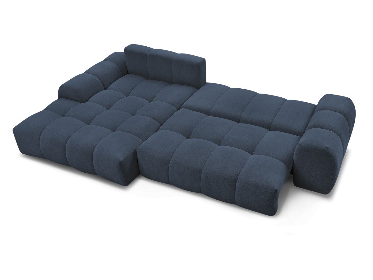Canapé d'angle convertible coffre EVEREST tissu chiné