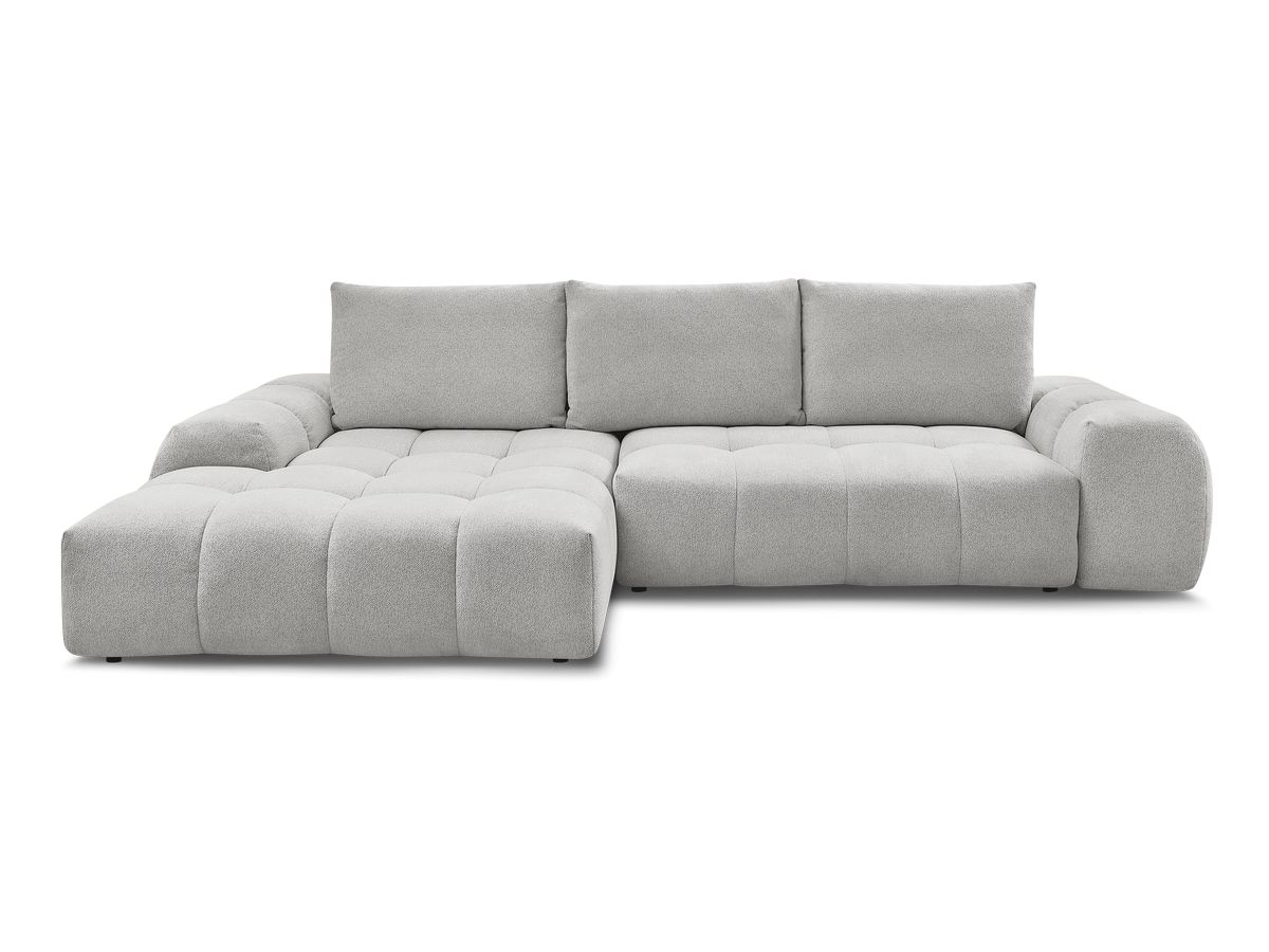 Canapé d'angle convertible coffre EVEREST tissu chiné