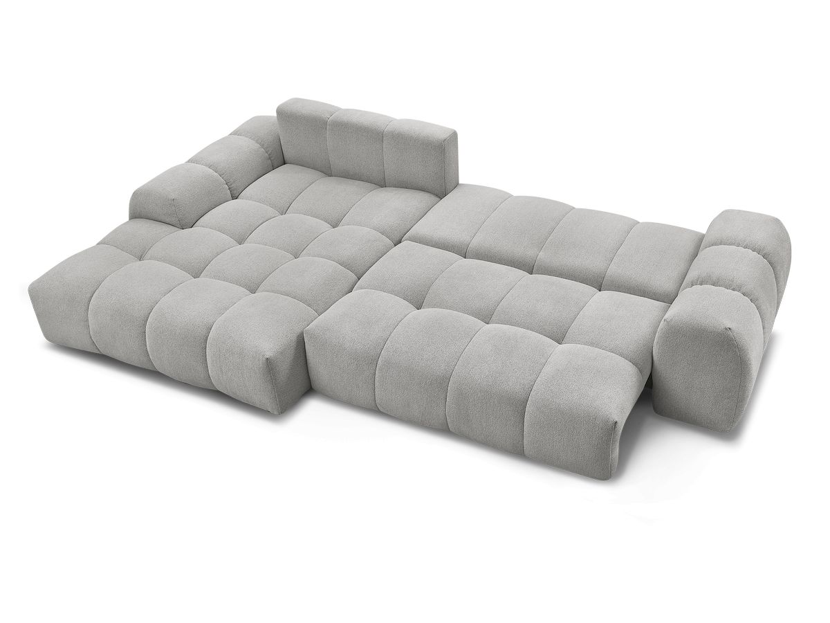 Canapé d'angle convertible coffre EVEREST tissu chiné
