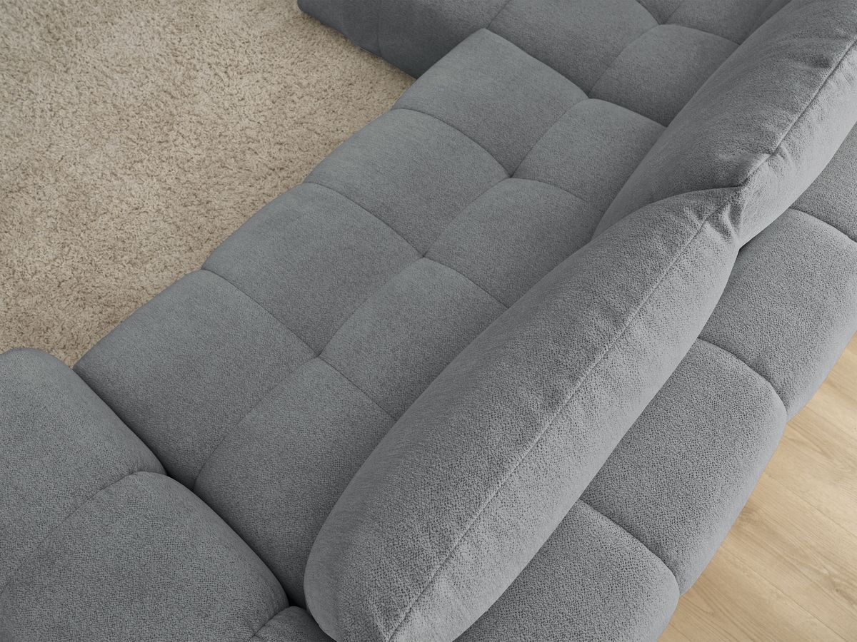 Canapé d'angle convertible coffre EVEREST tissu chiné