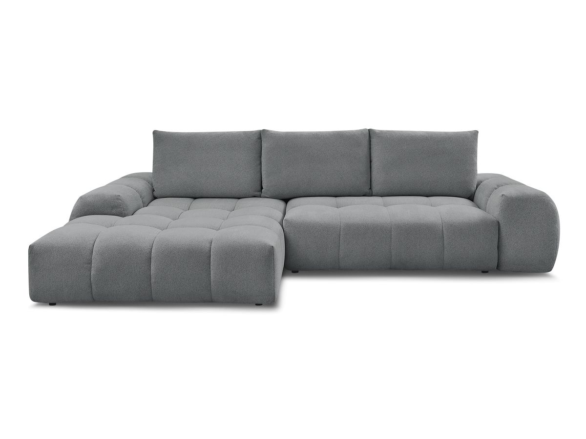 Canapé d'angle convertible coffre EVEREST tissu chiné