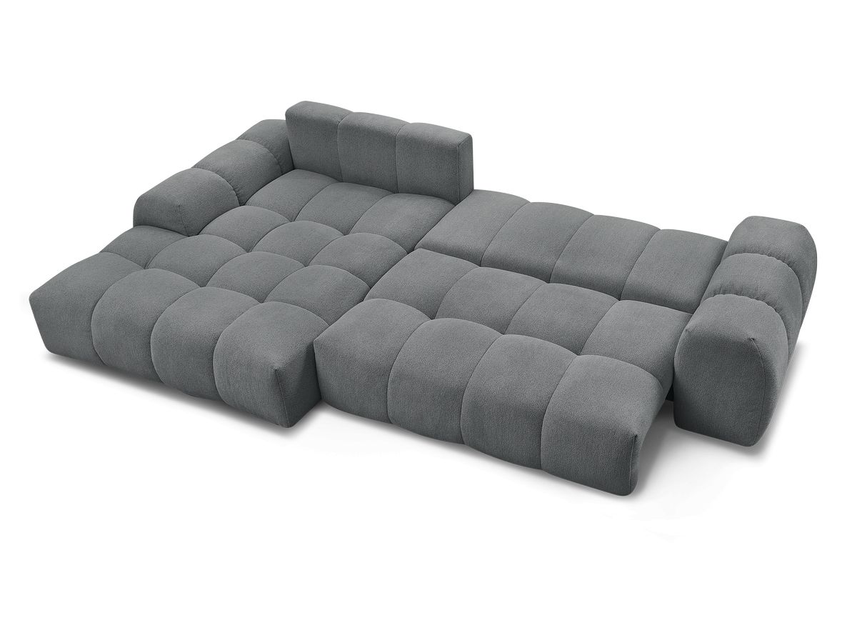 Canapé d'angle convertible coffre EVEREST tissu chiné