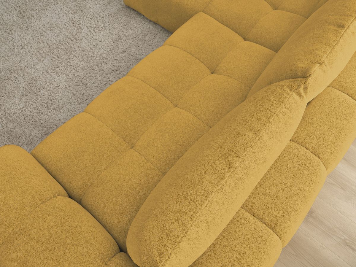 Canapé d'angle convertible coffre EVEREST tissu chiné