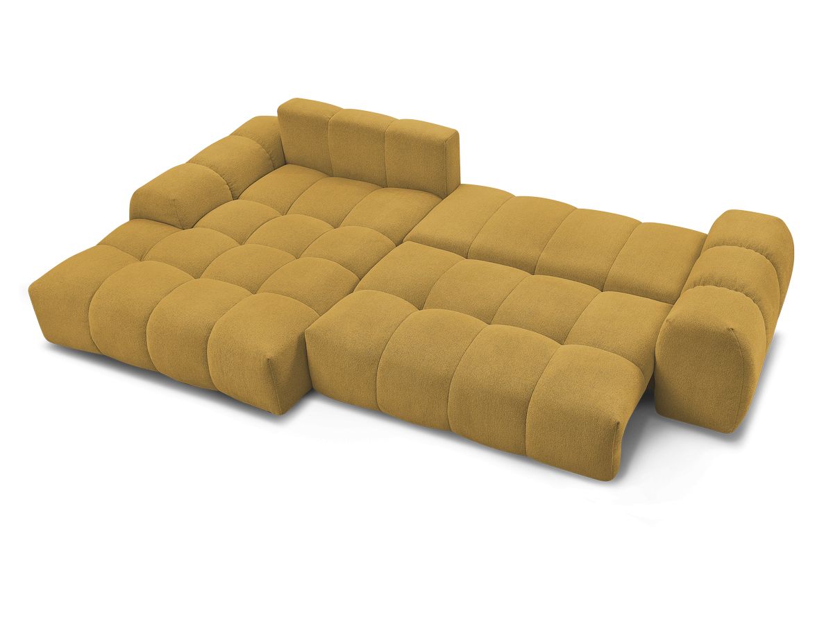 Canapé d'angle convertible coffre EVEREST tissu chiné