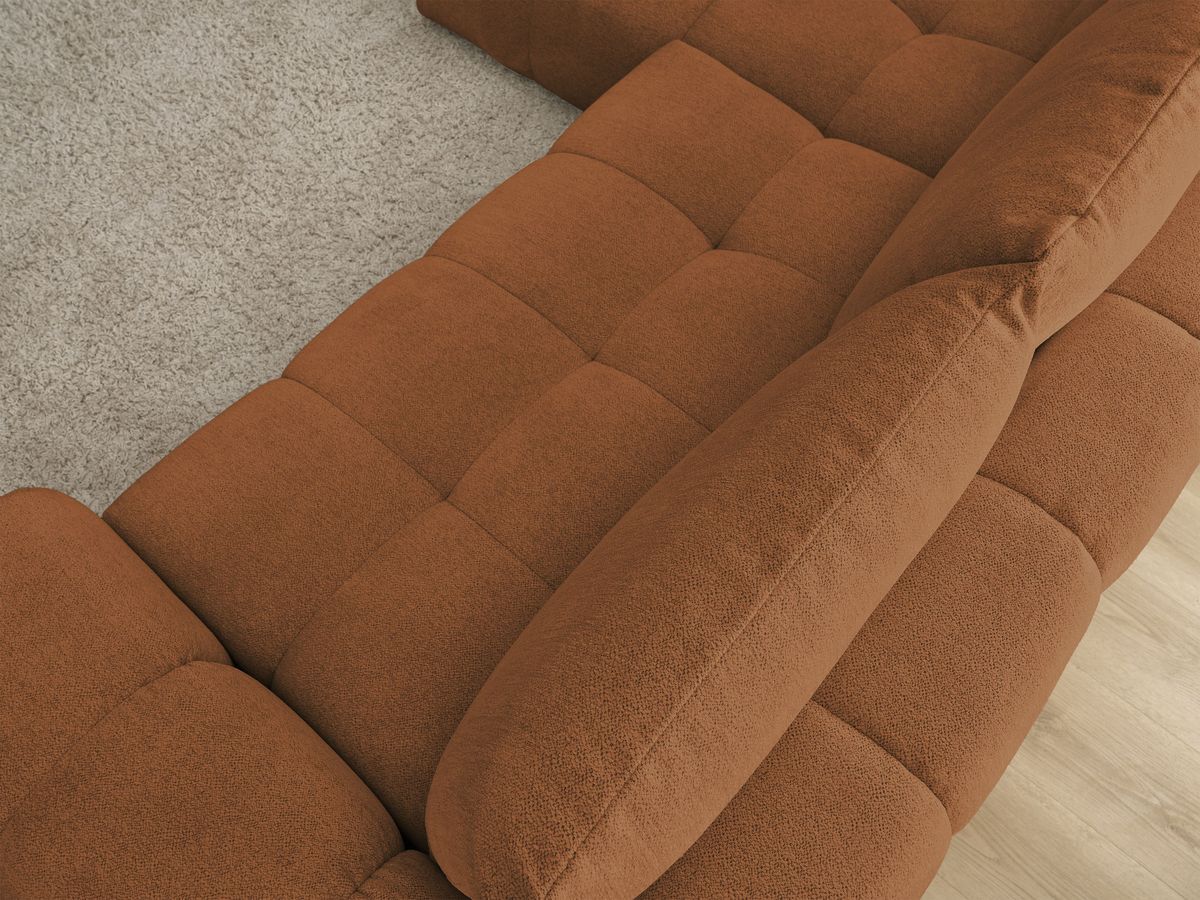 Canapé d'angle convertible coffre EVEREST tissu chiné