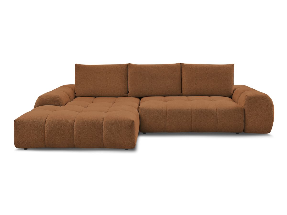 Canapé d'angle convertible coffre EVEREST tissu chiné