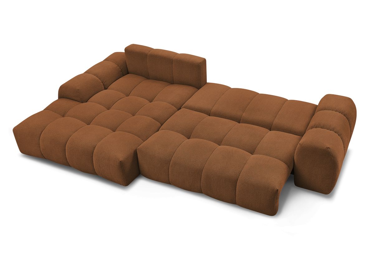 Canapé d'angle convertible coffre EVEREST tissu chiné