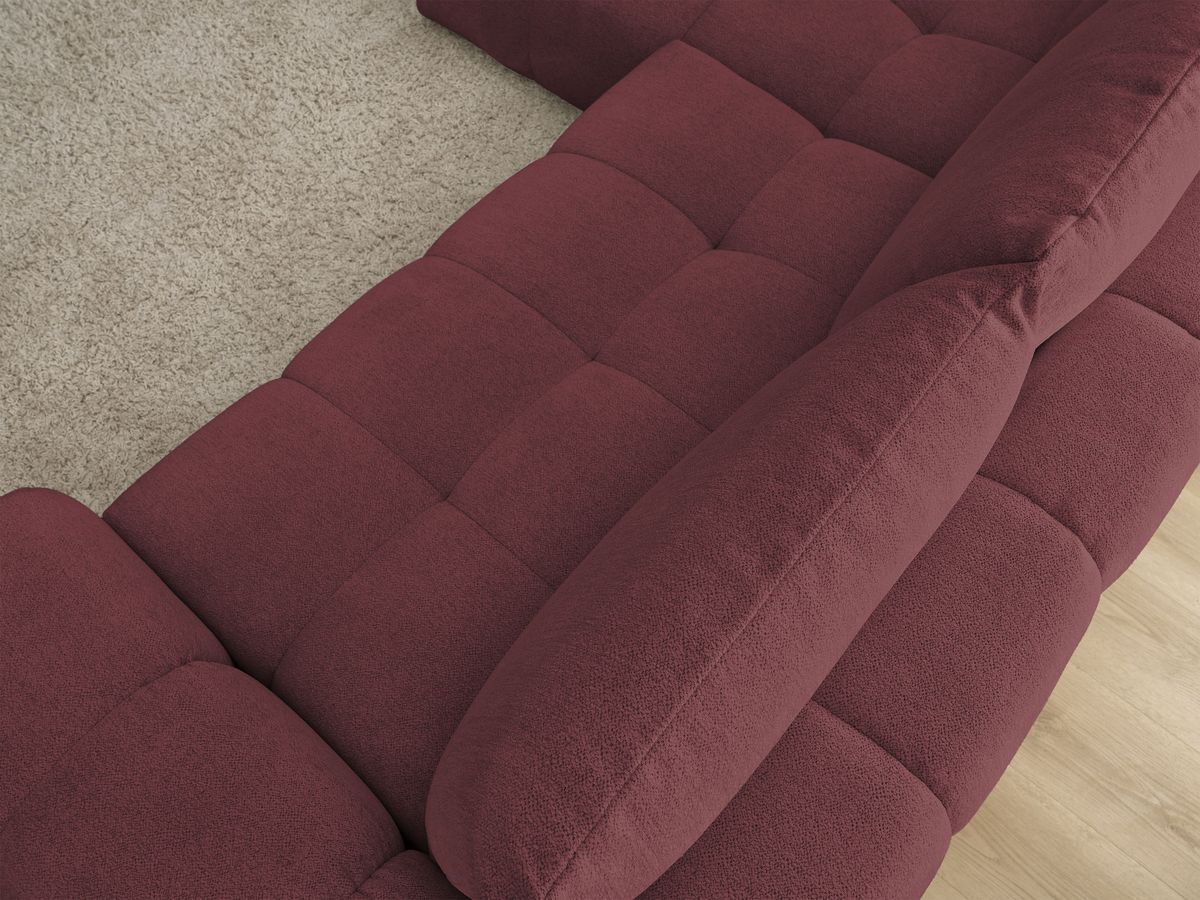 Canapé d'angle convertible coffre EVEREST tissu chiné