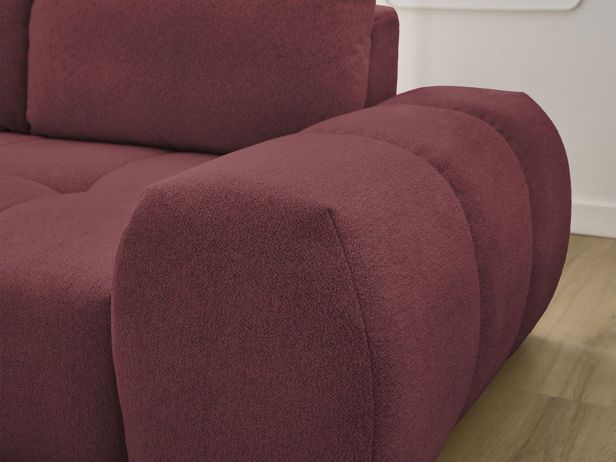 Canapé d'angle convertible coffre EVEREST tissu chiné