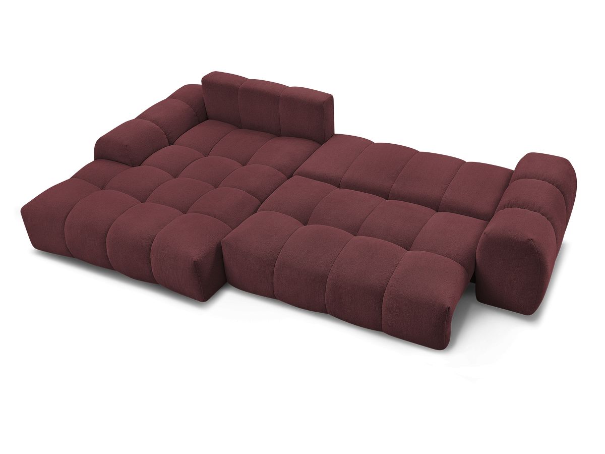 Canapé d'angle convertible coffre EVEREST tissu chiné