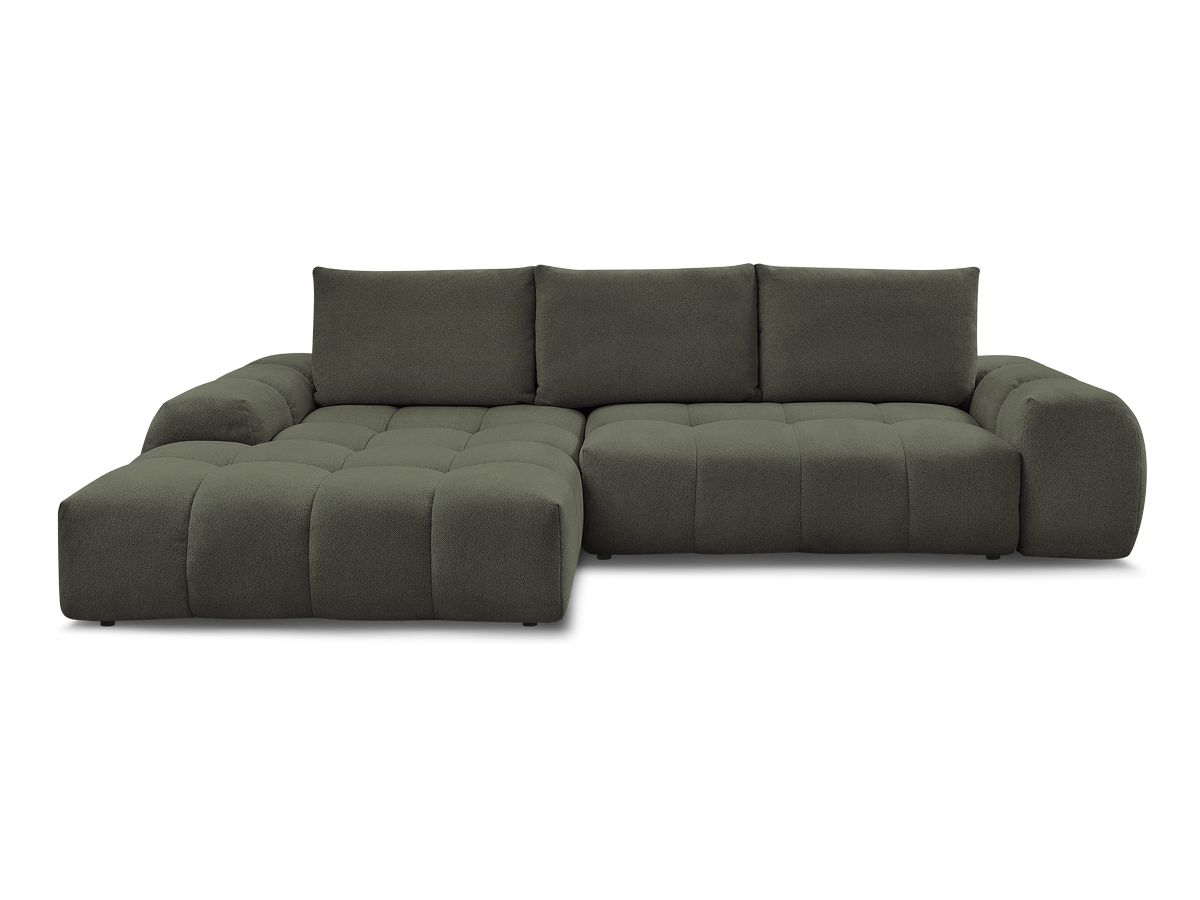 Canapé d'angle convertible coffre EVEREST tissu chiné
