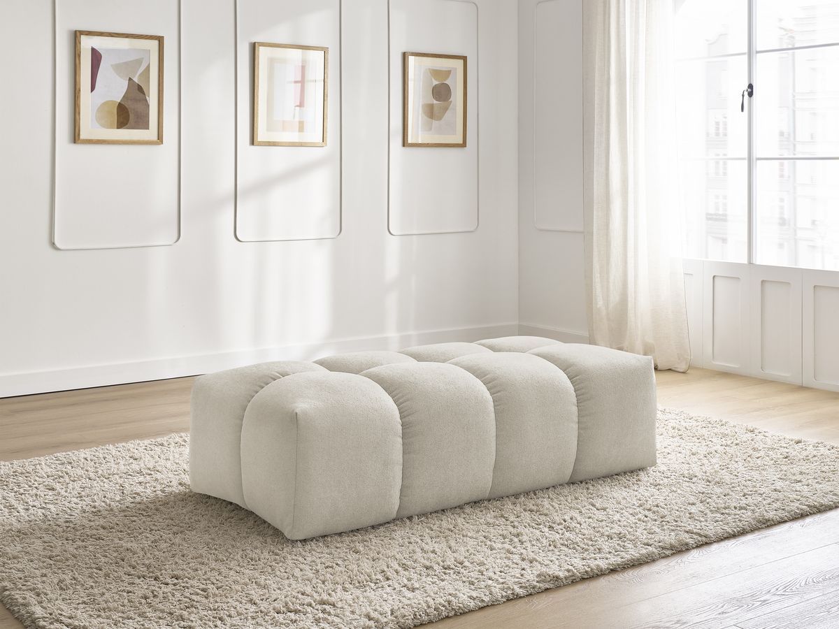 Pouf petit EVEREST tissu texturé