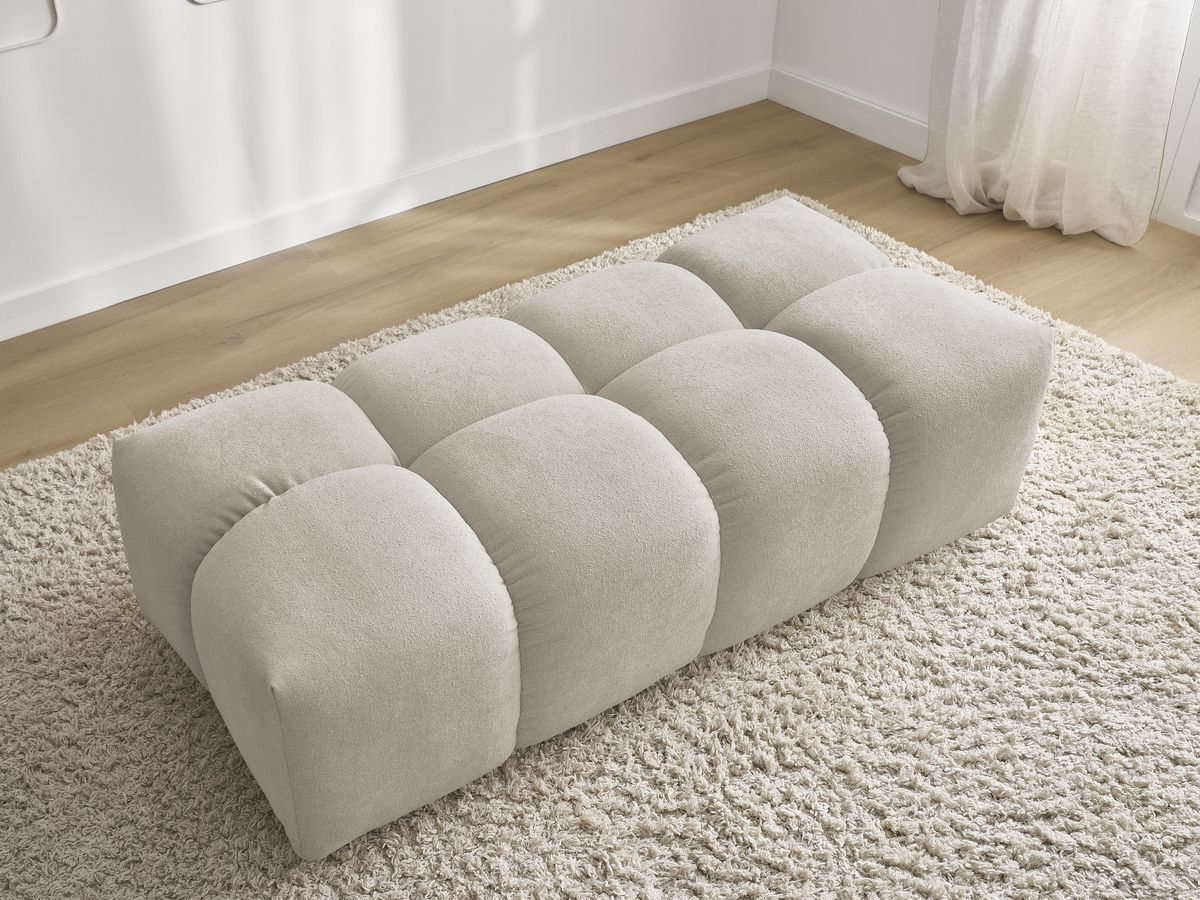 Pouf petit EVEREST tissu texturé