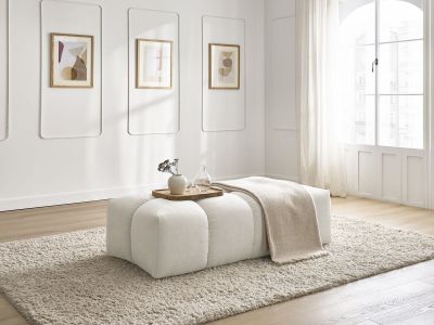 Pouf petit EVEREST tissu texturé