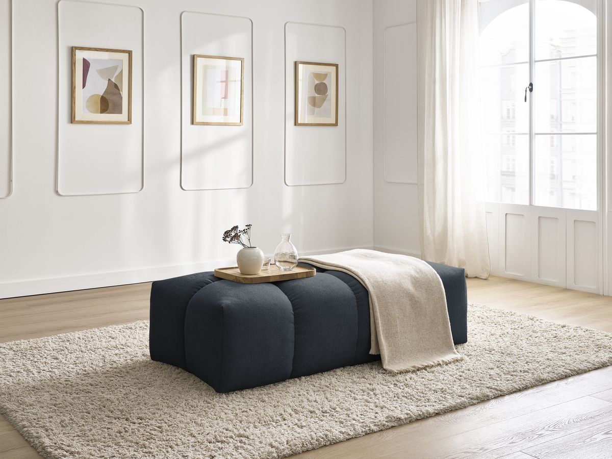 Pouf petit EVEREST tissu texturé