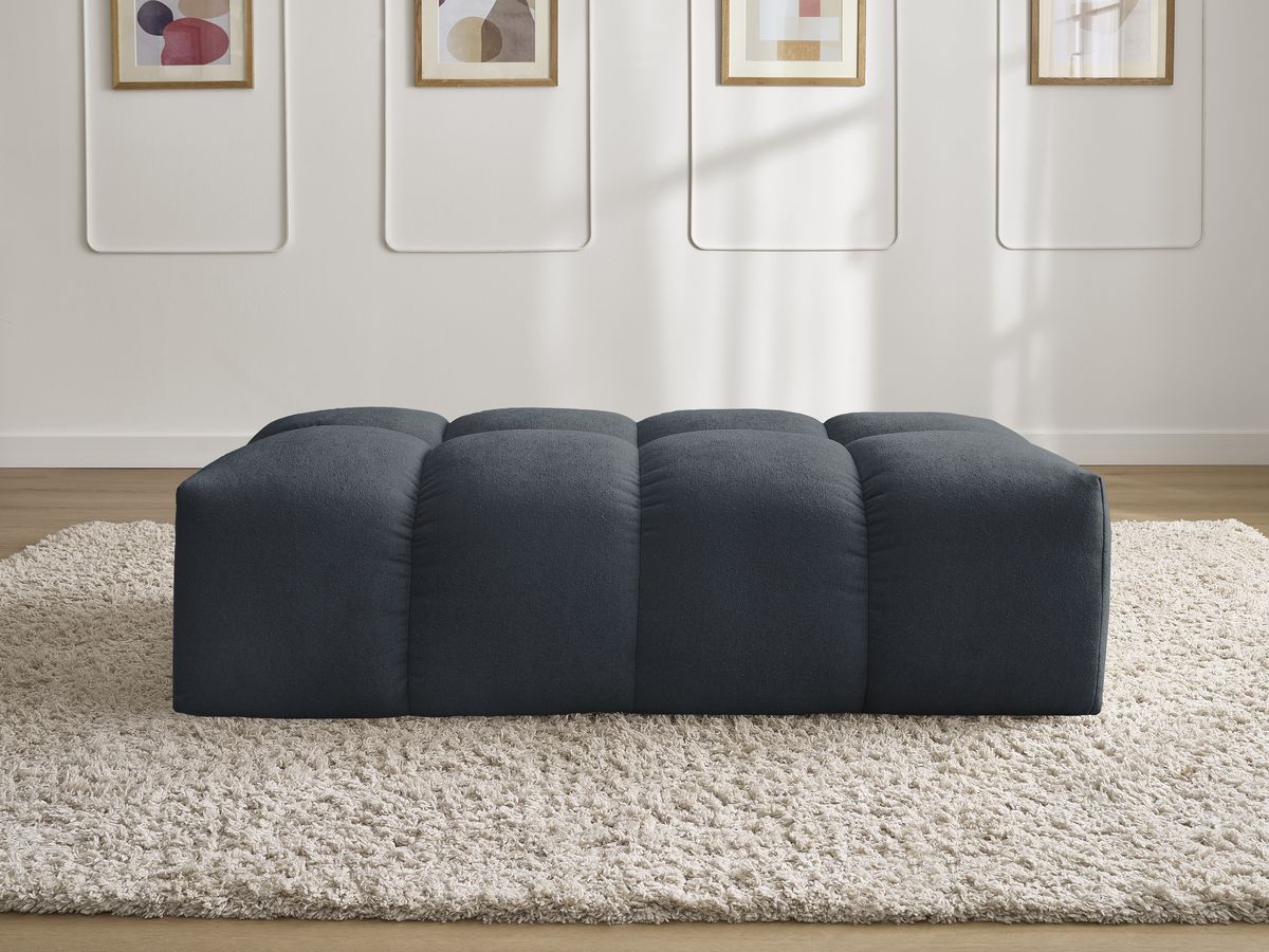 Pouf petit EVEREST texturé bleu foncé — vue 5