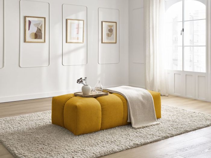 Pouf petit EVEREST tissu texturé