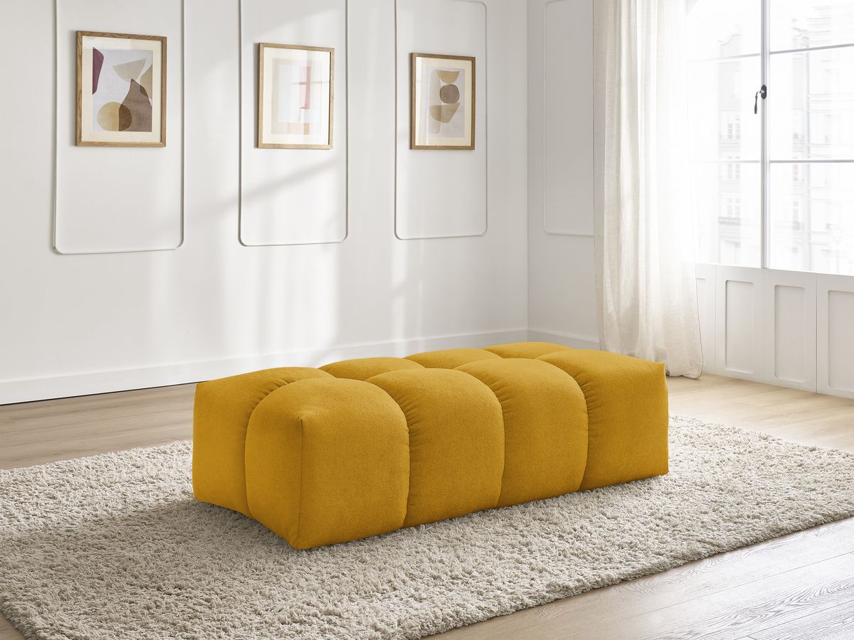 Pouf petit EVEREST tissu texturé