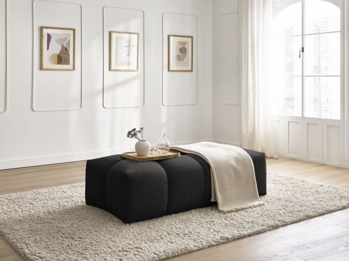 Pouf petit EVEREST tissu texturé