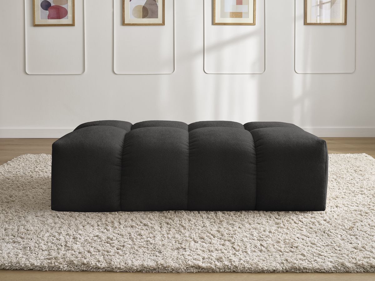 Pouf petit EVEREST texturé noir — vue 5