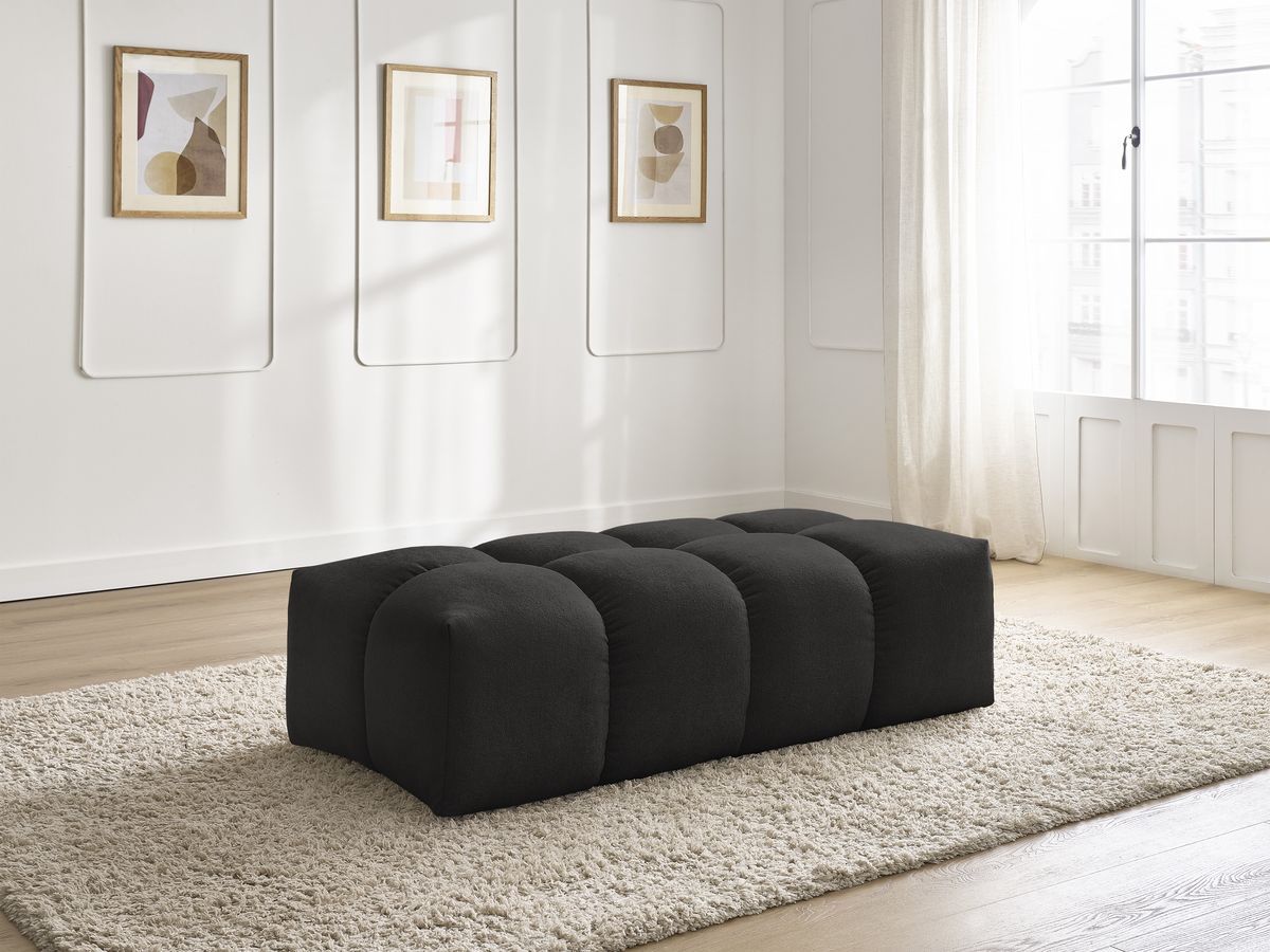 Pouf petit EVEREST tissu texturé