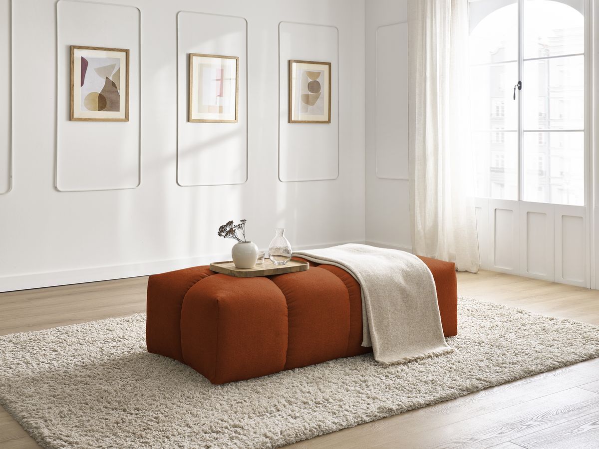 Pouf petit EVEREST tissu texturé
