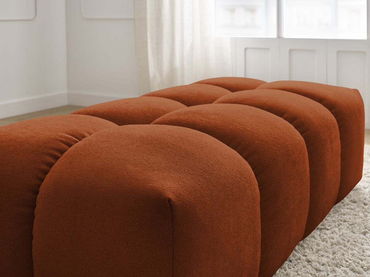 Pouf petit EVEREST tissu texturé
