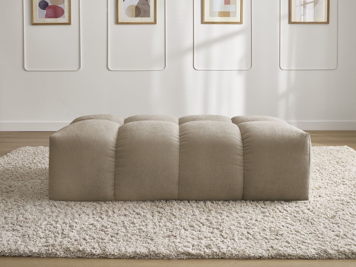 Pouf petit EVEREST texturé taupe — vue 5