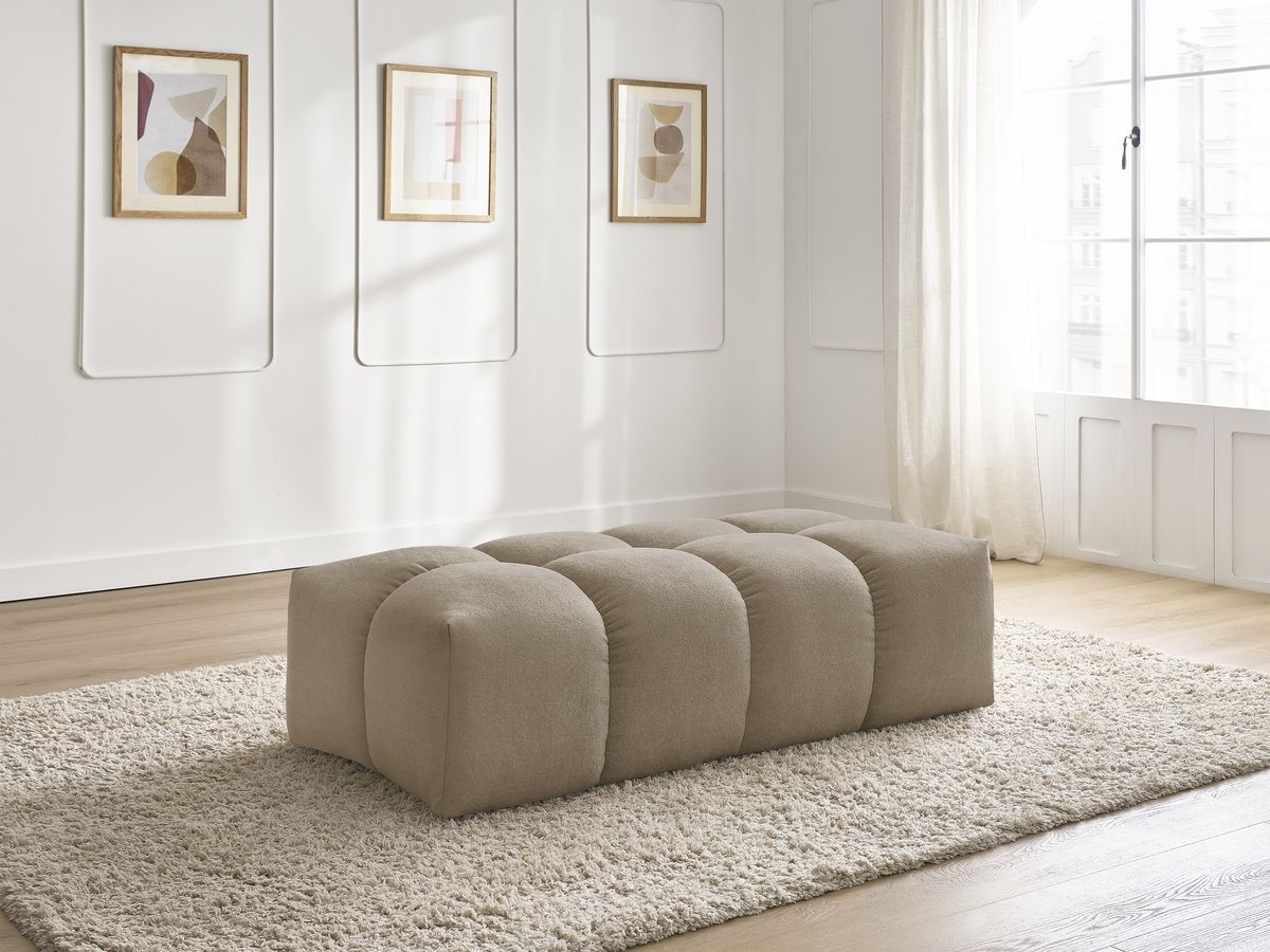 Pouf petit EVEREST tissu texturé