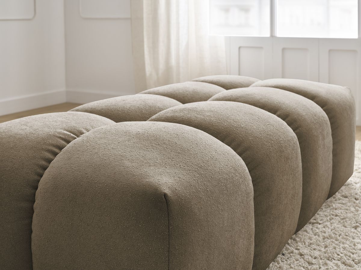 Pouf petit EVEREST tissu texturé