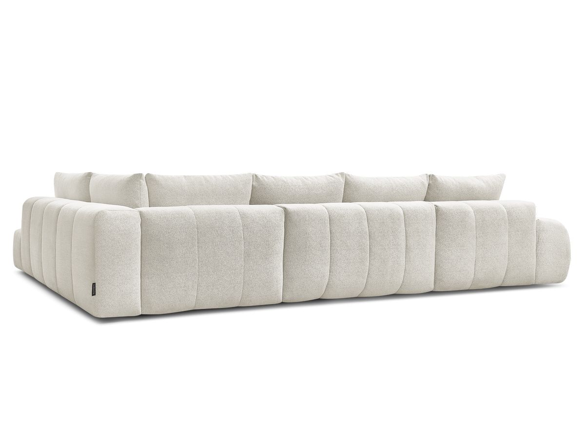 Canapé panoramique convertible coffre EVEREST tissu chiné