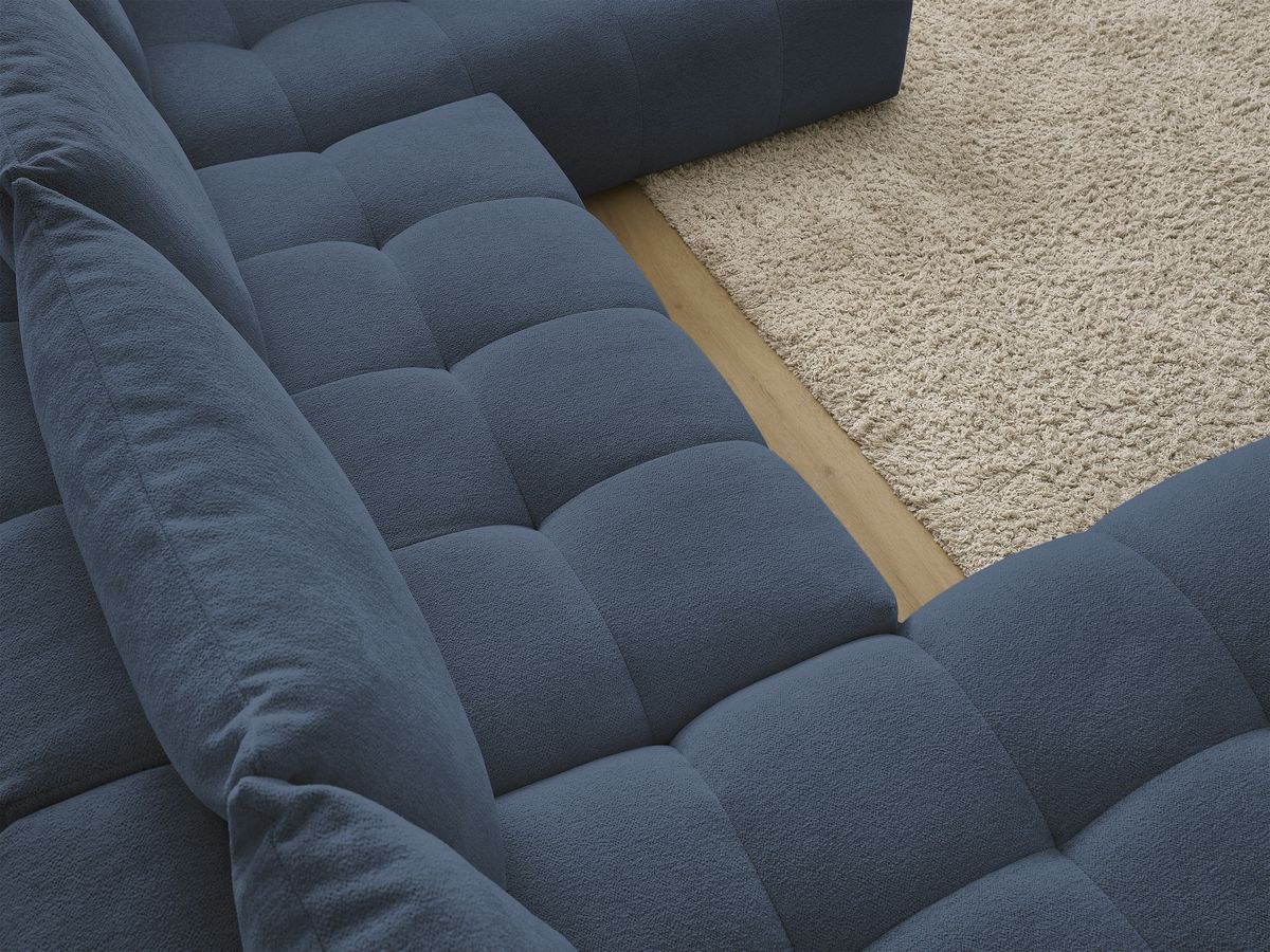 Canapé panoramique convertible coffre EVEREST tissu chiné