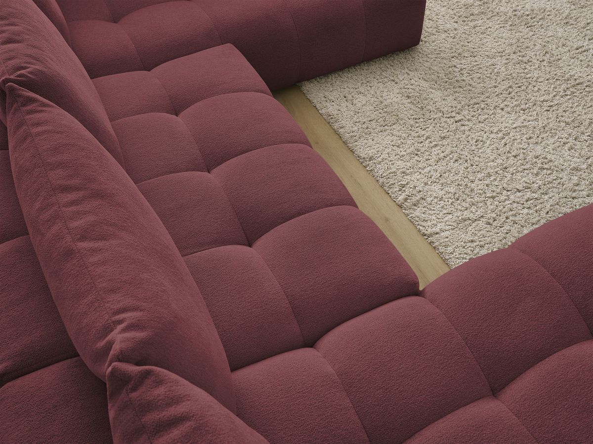 Canapé panoramique convertible coffre EVEREST tissu chiné